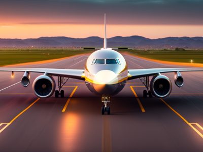 realistic airplane from front view about to take o (3) realistic airplane from front view about to take o (3)